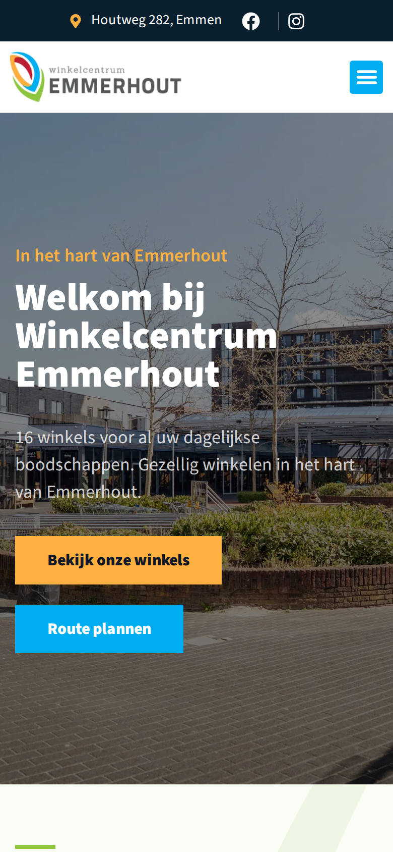 Webshop van Winkelcentrum Emmerhout op smartphone