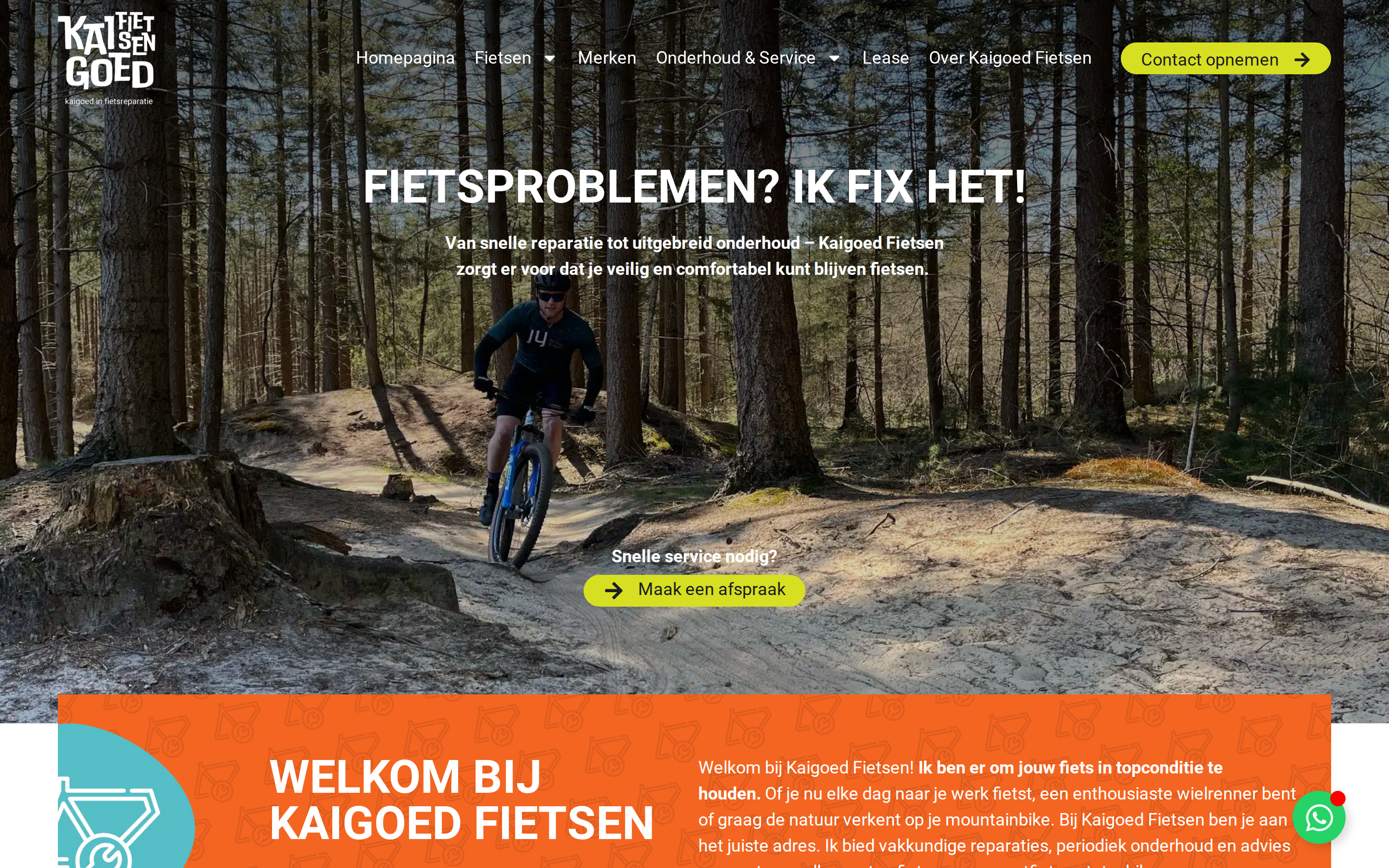 Webshop van Kai Goed Fietsen op laptop